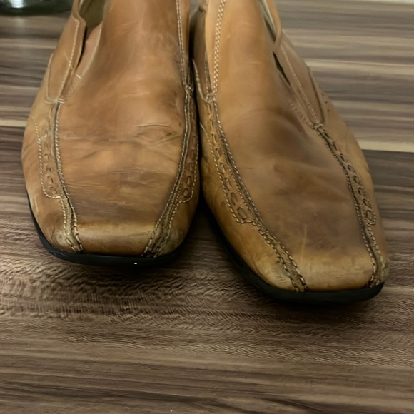 Men's Brown Leather Slip-On Shoes - Picture 8 of 12